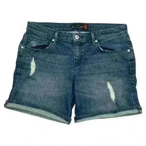 By Guess Womens Jean Short Shorts Jorts Distressed Stretch Casual Womens Sz 29